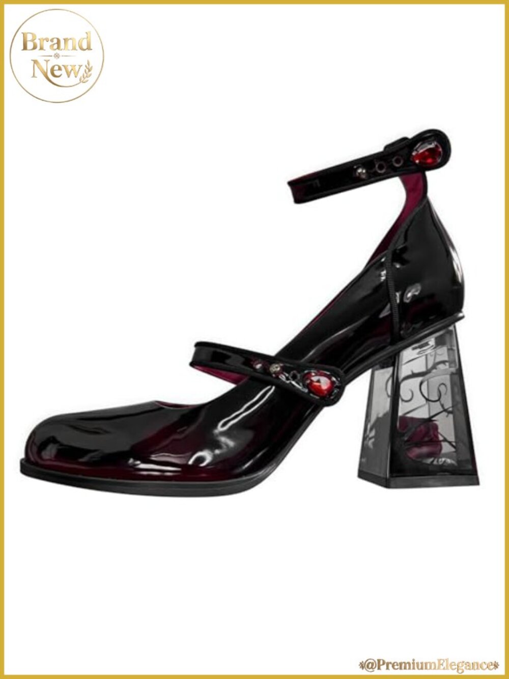 Women's Platform Mary Janes Patent Leather Dress Pumps